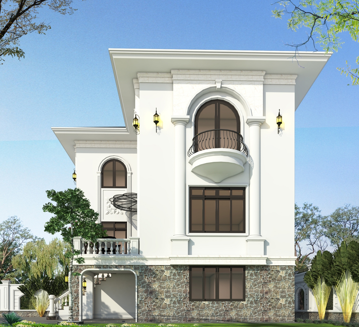 mẫu biệt thự 3 tầng tân cổ điển tại Thái Bình