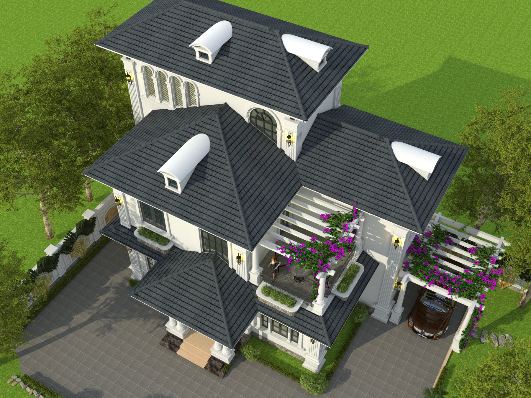 mẫu biệt thự tân cổ điển phong cách pháp tại Nam Định 2