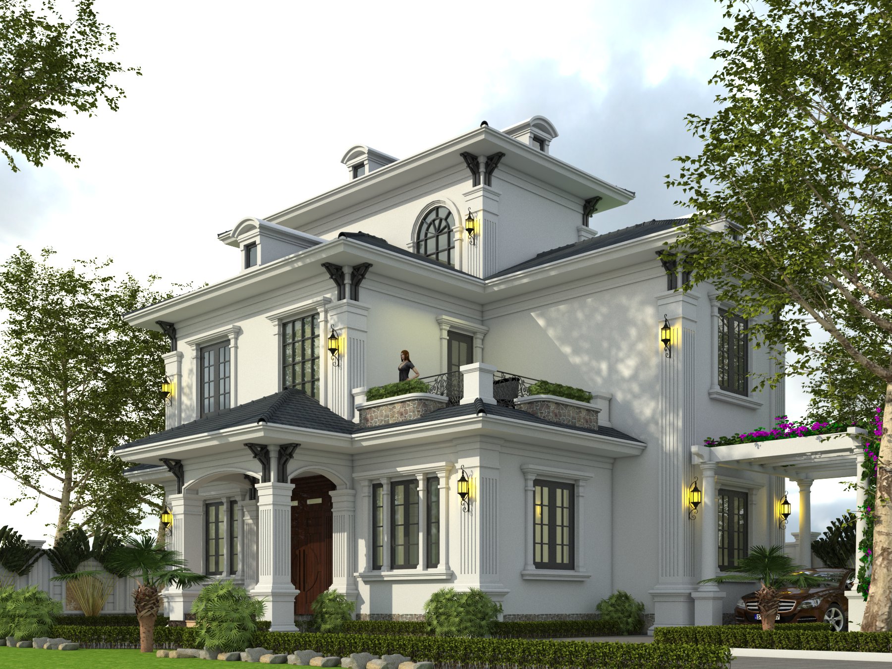 mẫu biệt thự tân cổ điển phong cách pháp tại Nam Định 3