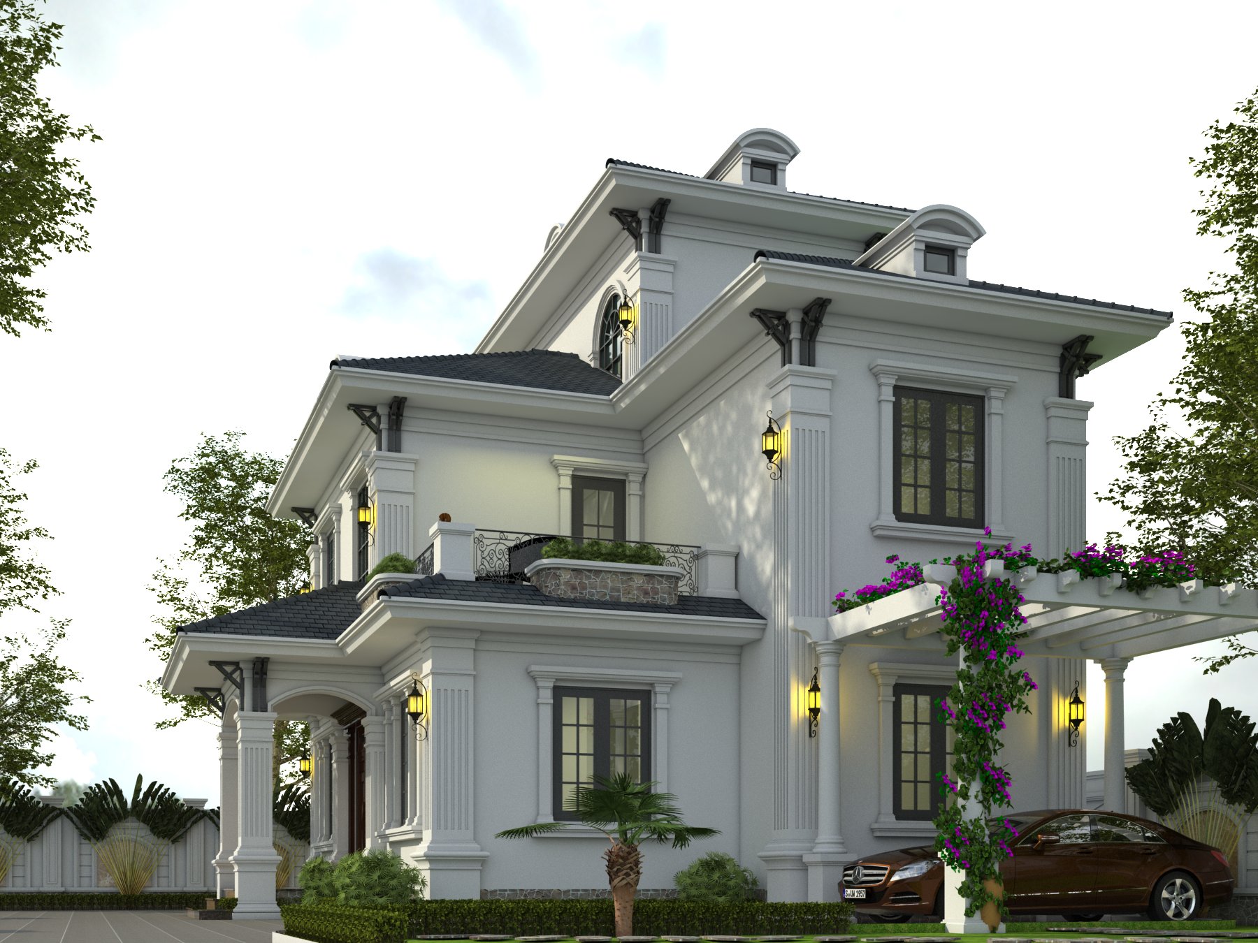 mẫu biệt thự tân cổ điển phong cách pháp tại Nam Định