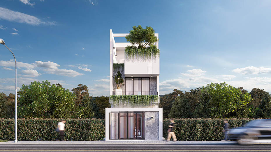 Mẫu nhà 3 tầng 4 phòng ngủ chuẩn phong thủy-3