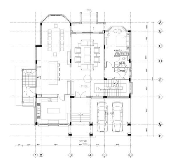 Mẫu thiết kế biệt thự 3 tầng tân cổ điển 10m tại Nam Định 3-1