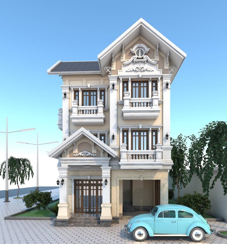 Mẫu thiết kế biệt thự 3 tầng tân cổ điển 10m tại Nam Định 3