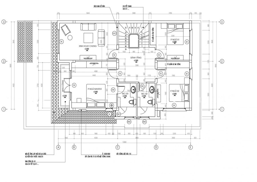 Mẫu thiết kế biệt thự 3 tầng tân cổ điển 10m tại Nam Định 5