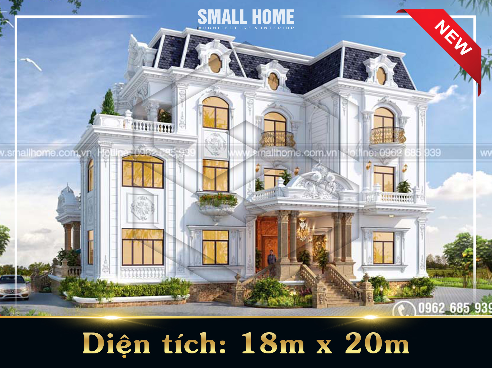 Mẫu thiết kế biệt thự cổ điển đẹp và sang trọng | Thiết kế biệt thự