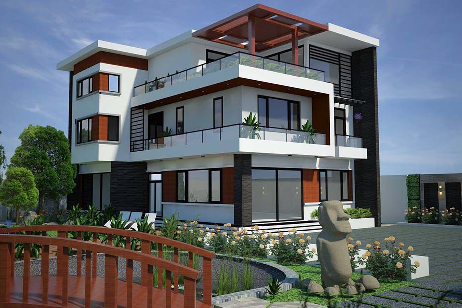 Mẫu thiết kế biệt thự hiện đại tại Hà Nội-2
