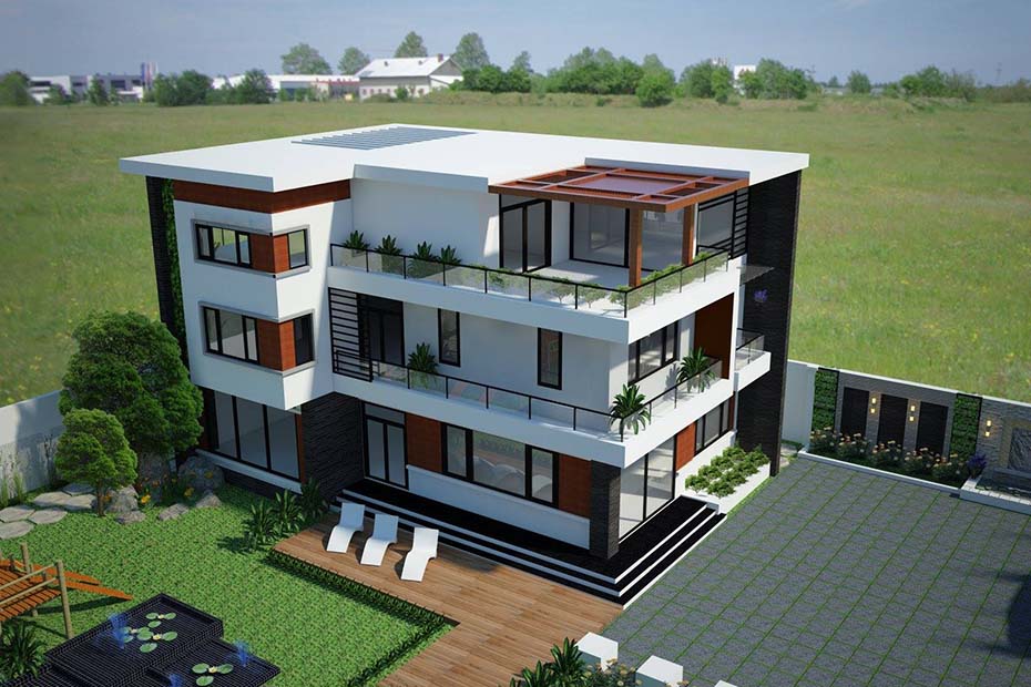 Mẫu thiết kế biệt thự hiện đại tại Hà Nội-3