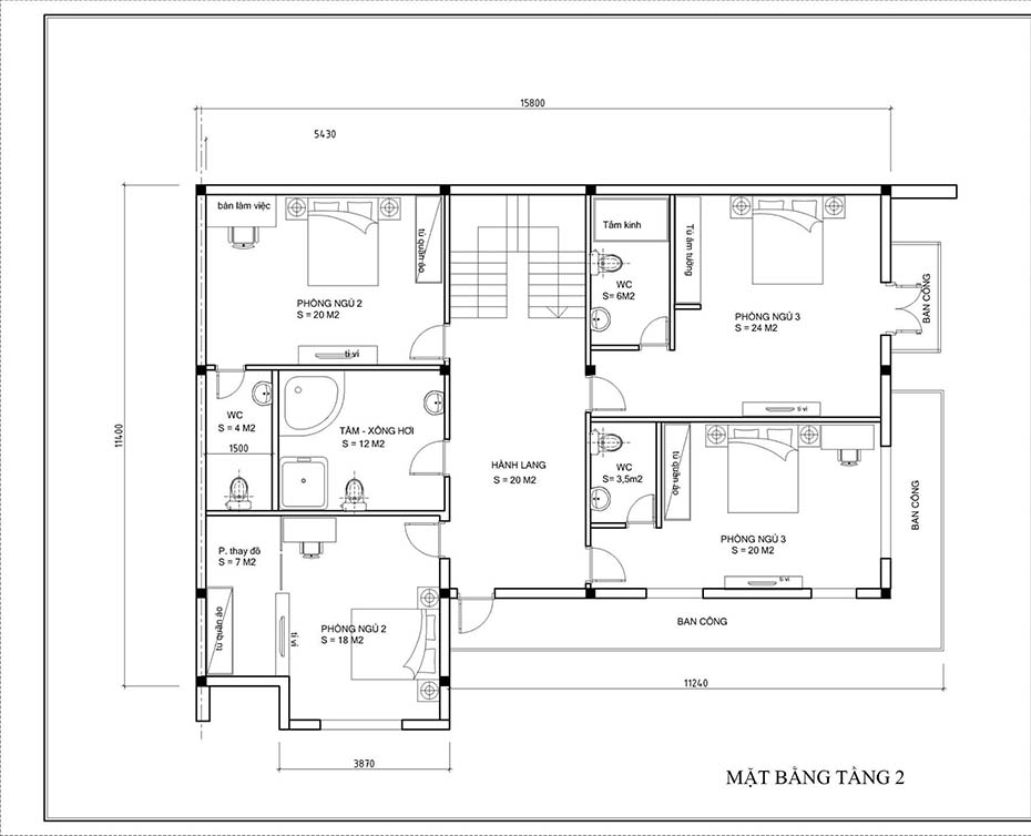 Mẫu thiết kế biệt thự hiện đại tại Hà Nội-5
