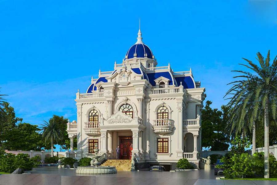 Mẫu thiết kế biệt thự lâu đài cổ điển 350m2 tại Ninh Bình-3