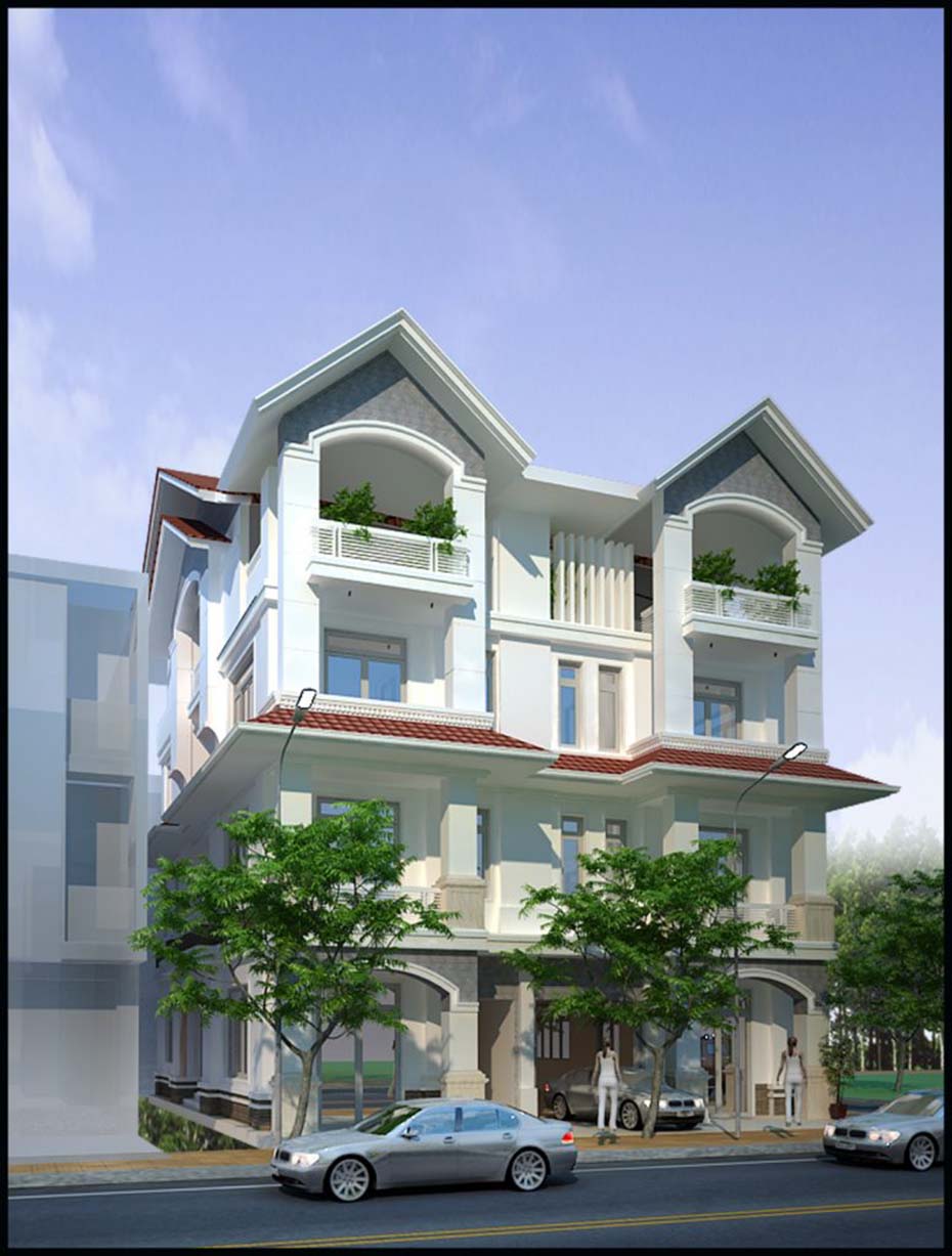 Mẫu thiết kế biệt thự phố 4 tầng tại Hà Nội-2