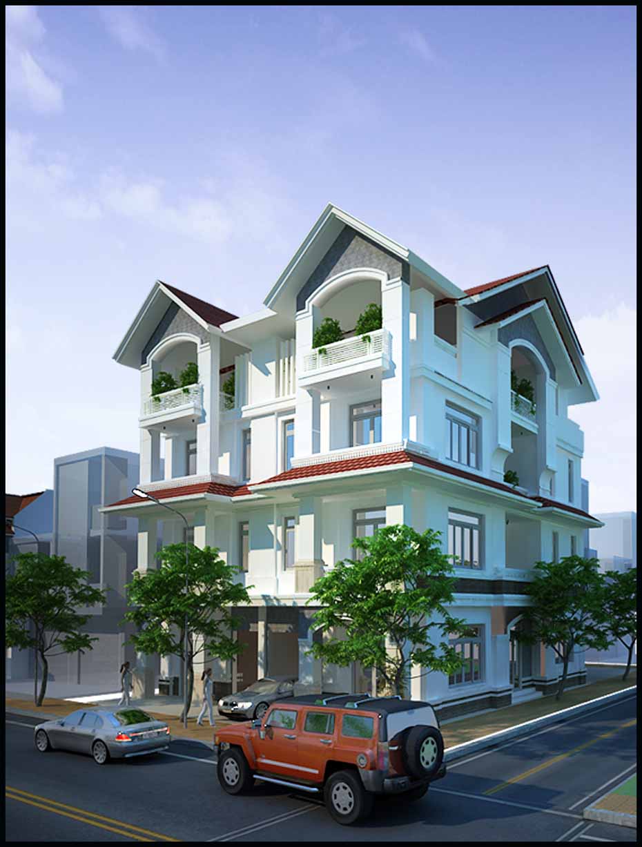 Mẫu thiết kế biệt thự phố 4 tầng tại Hà Nội