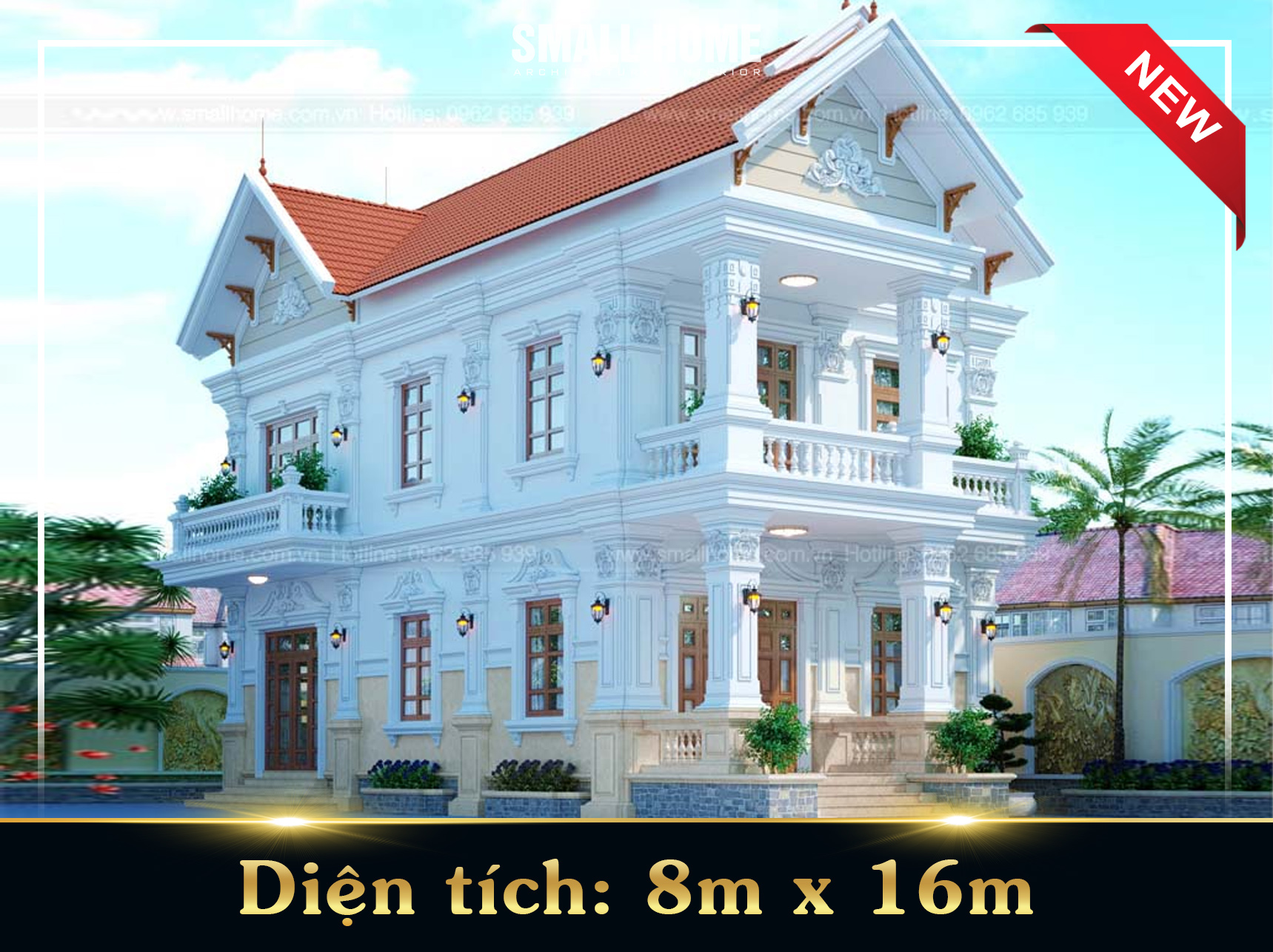 Thiết kế biệt thự 3 tầng Tân cổ điển tại Hà Nam