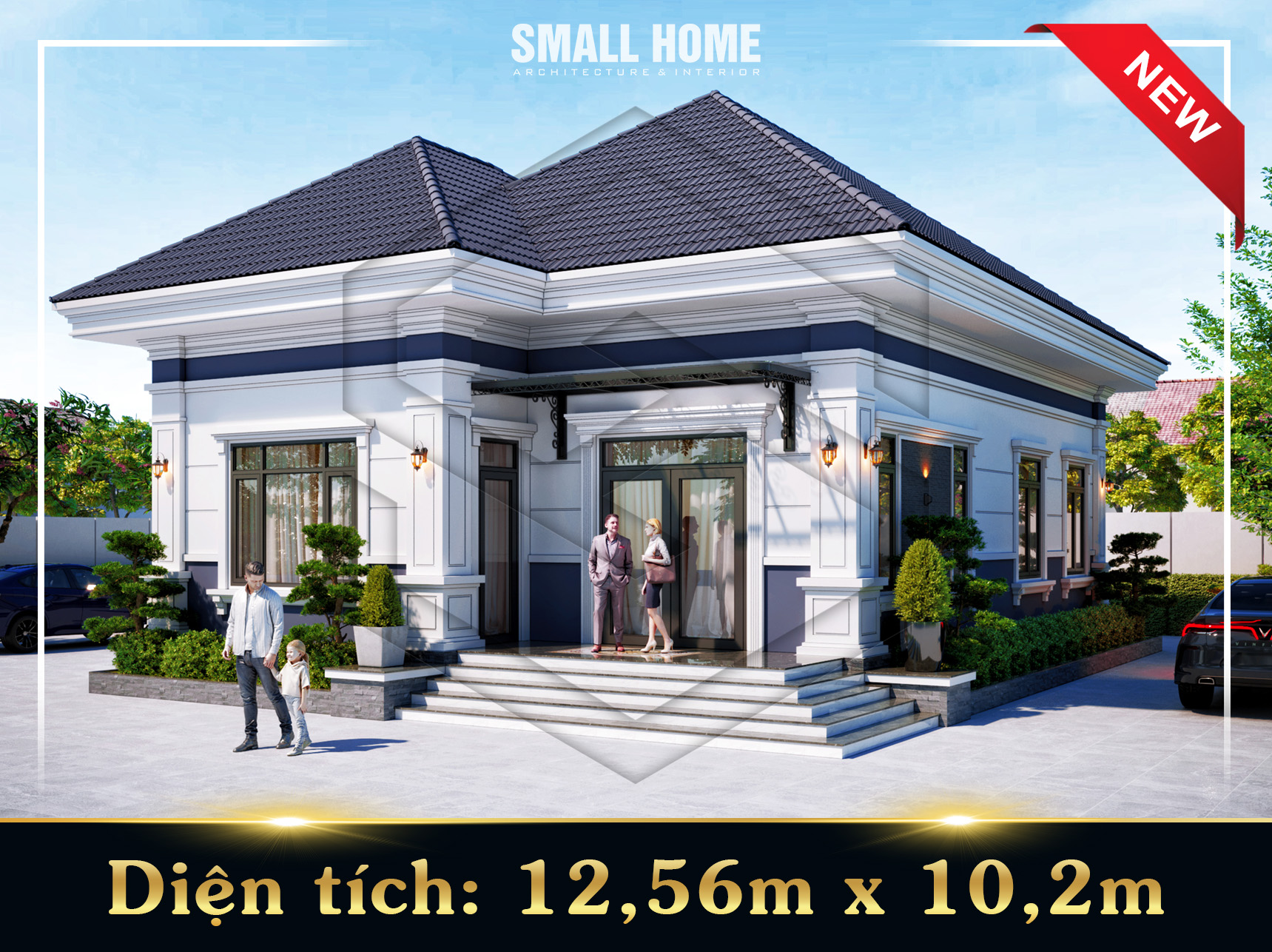 Mẫu Biệt Thự Vườn Mái Nhật 1 Tầng 128m2 – Thiết Kế Hiện Đại, Không Gian Xanh Thoáng Đãng