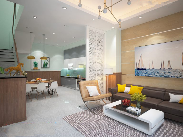 Mẫu thiết kế nhà 1 trệt 2 lầu mái Thái theo phong cách Tân cổ điển 7