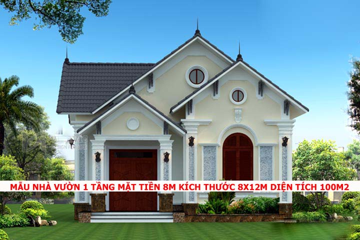 Mẫu nhà vườn 1 tầng tại Ninh Bình