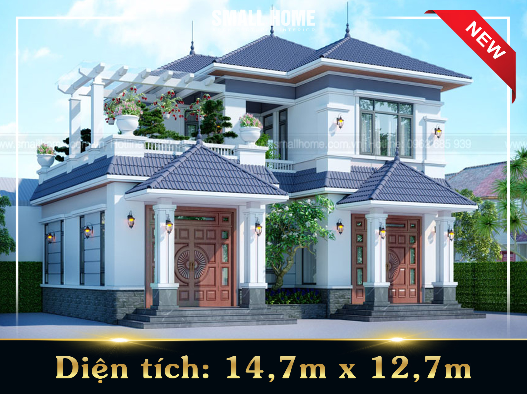 Mẫu thiết kế nhà mái nhật 2 tầng đẹp tại Nhân Hậu - Hà Nam