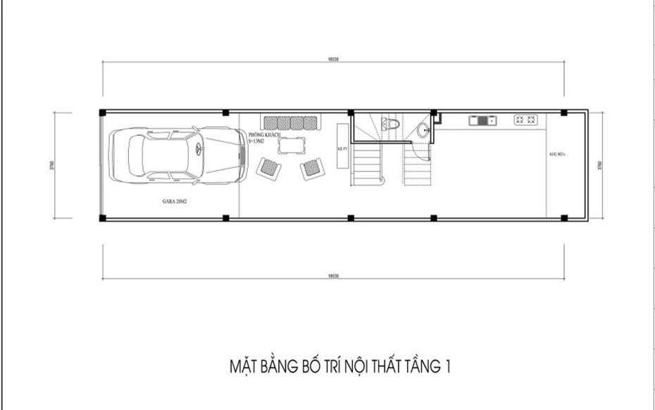 Mẫu thiết kế nhà ống 3 tầng tại Thái Bình-2
