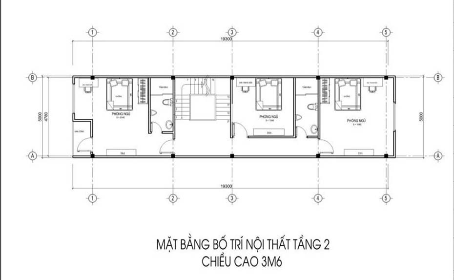 Mẫu thiết kế nhà ống 3 tầng tại Thái Bình-3