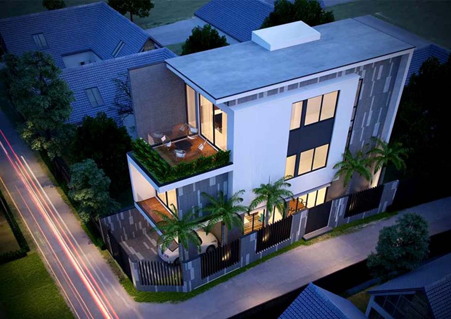 Mẫu thiết kế nhà phố 2 tầng 1 tum hiện đại tại Hải Dương-3