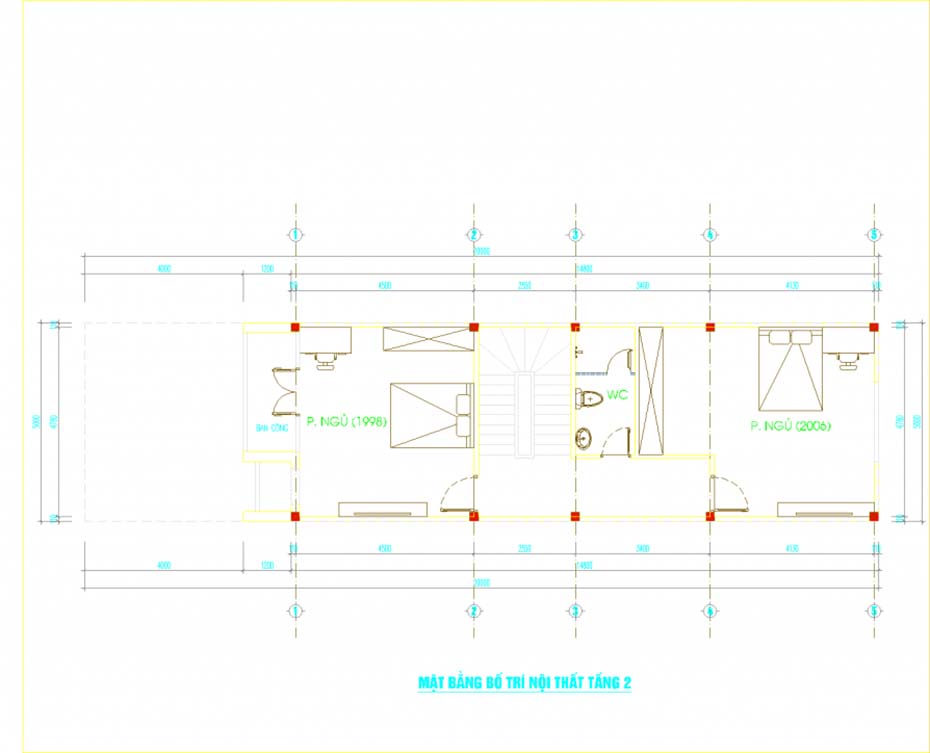 Mẫu thiết kế nhà phố 3 tầng 5x20m đẹp tại Vĩnh Phúc-3