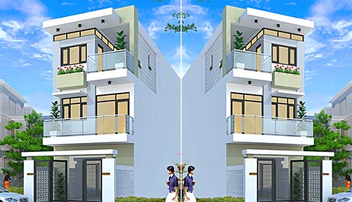 Mẫu thiết kế nhà phố 3 tầng 5x20m đẹp tại Vĩnh Phúc | Mẫu nhà đẹp