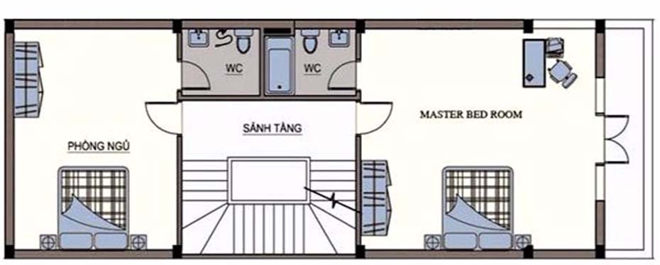 Mẫu thiết kế nhà phố 6m mặt tiền đẹp hiện đại tại Hòa Bình-3
