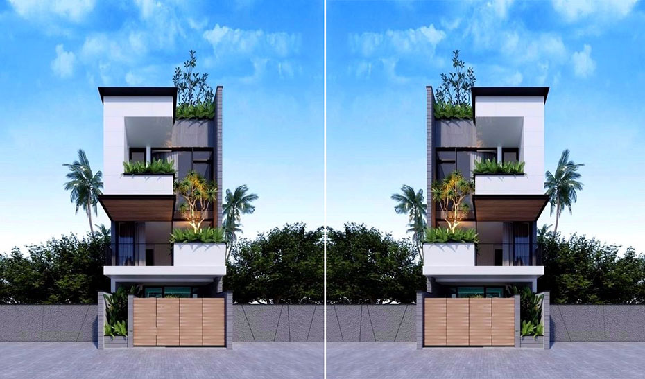 Mẫu thiết kế nhà phố 6m mặt tiền đẹp hiện đại tại Hòa Bình