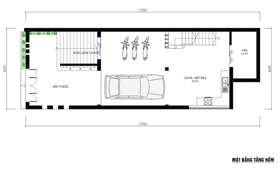Mẫu thiết kế nhà phố hiện đại 2 mặt tiền 6x17m tại Hưng Yên-4