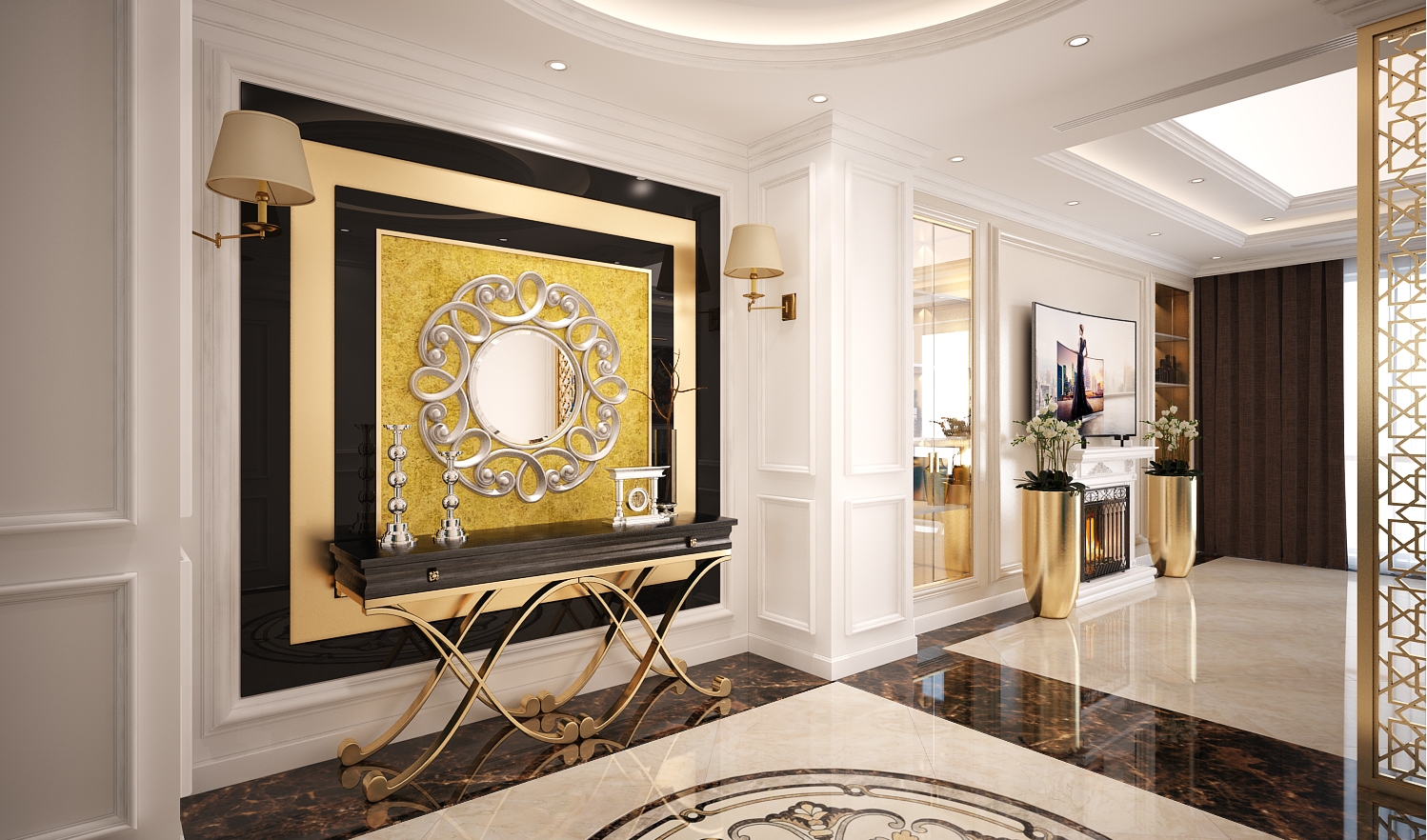 mẫu thiết kế nội thất biệt thự tân cổ điển phong cách pháp tại nam định 2