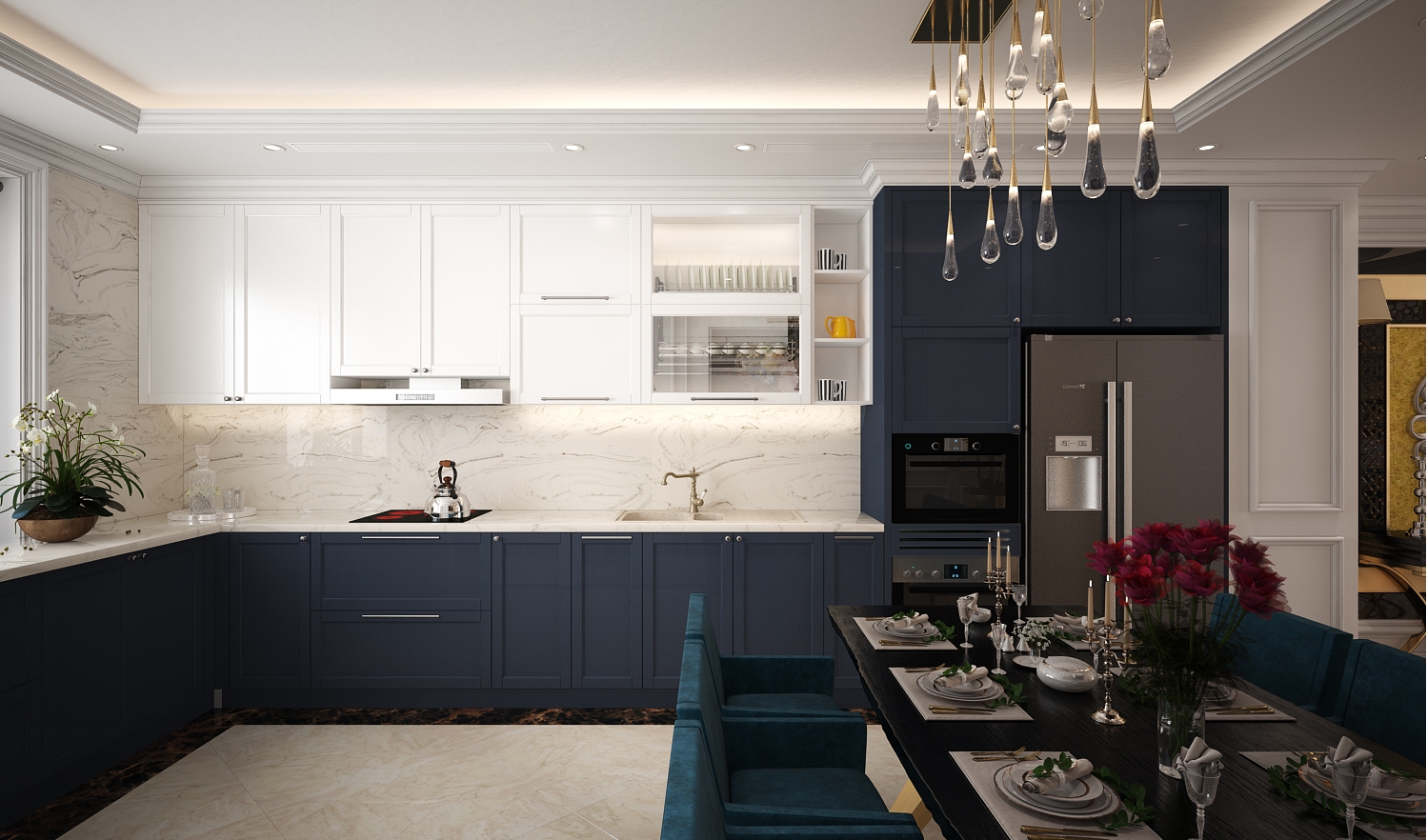 mẫu thiết kế nội thất biệt thự tân cổ điển phong cách pháp tại nam định 3