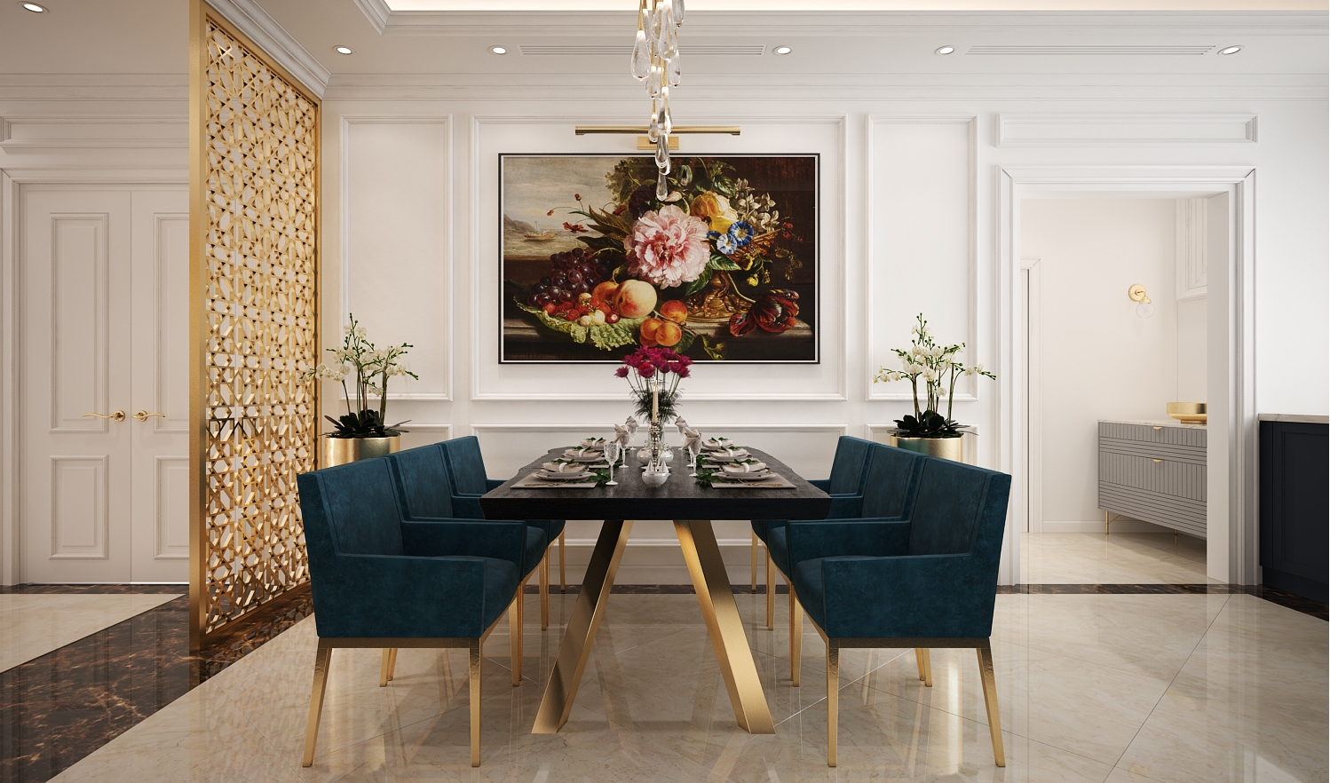 mẫu thiết kế nội thất biệt thự tân cổ điển phong cách pháp tại nam định 5