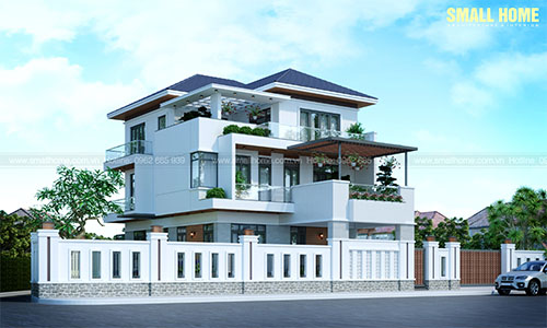 Mẫu thiết kế Villa 3 tầng hiện đại tại Can Lộc - Hà Tĩnh