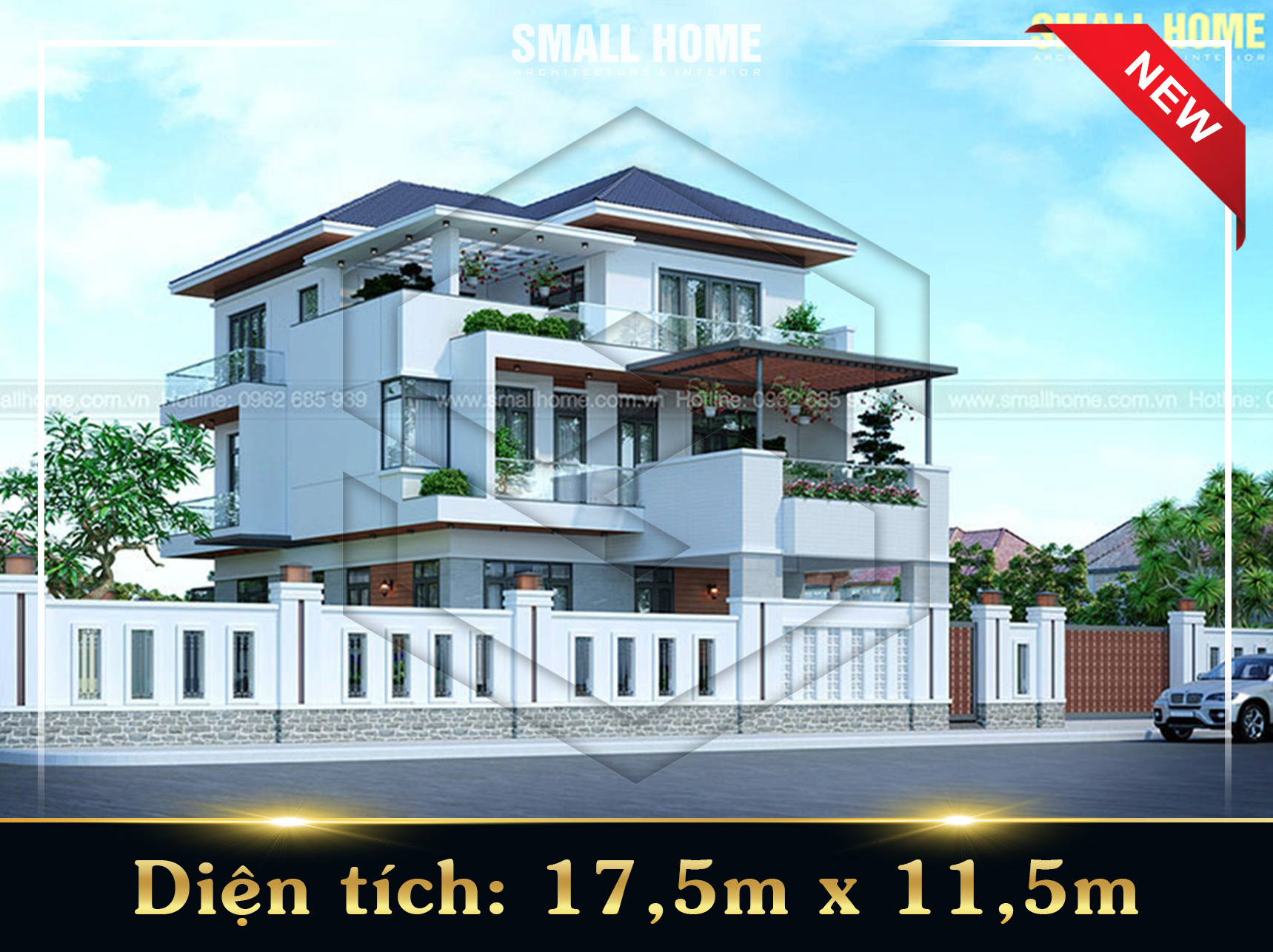 Mẫu thiết kế Villa 3 tầng hiện đại tại Can Lộc - Hà Tĩnh