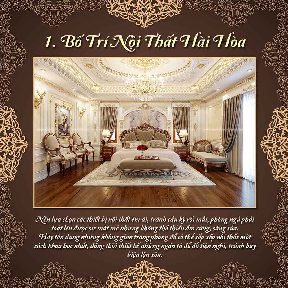 bố trí nội thất hài hòa cho phòng ngủ