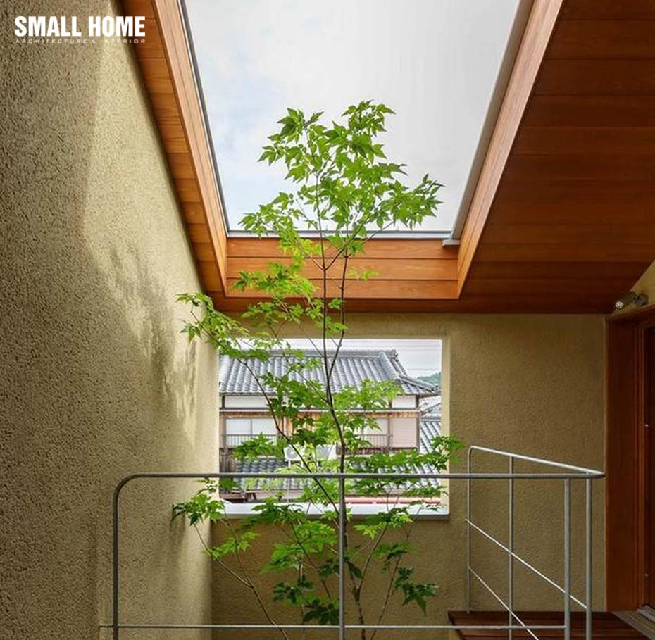 giếng trời không mái che