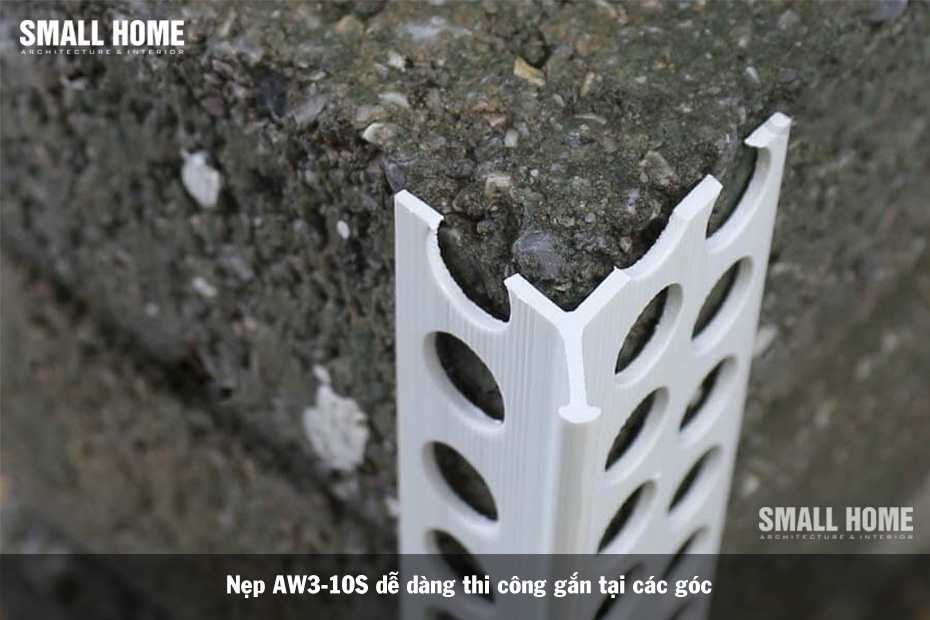 Nẹp AW3-10S dễ dàng thi công gắn tại các góc