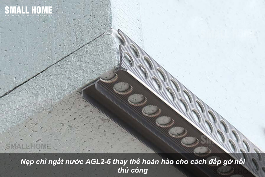 Nẹp chỉ ngắt nước thay thế hoàn hảo cho cách đắp gờ nổi thủ công