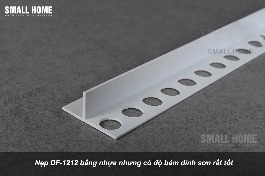 Nẹp Nhựa Tách Khe Vật Liệu DF-1212 Màu Trắng