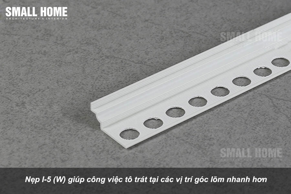 Nẹp Nhựa Trát Góc Âm I-5 (W) Màu Trắng