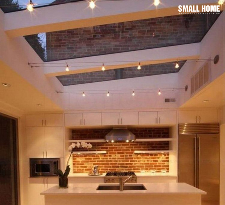 nhà cấp 4 có giếng trời đẹp