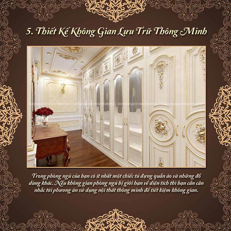 thiết kế không gian lưu trữ thông minh cho phòng ngủ