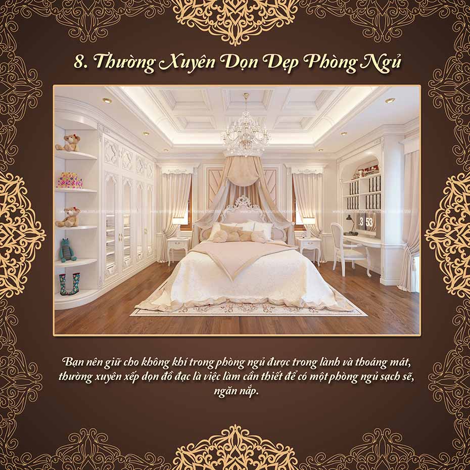 thường xuyên dọn dẹp phòng ngủ