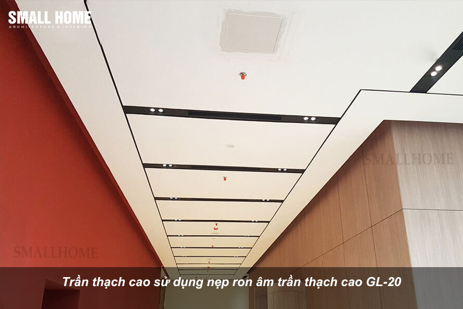 Trần thạch cao sử dụng nẹp ron âm trần thạch cao GL-20