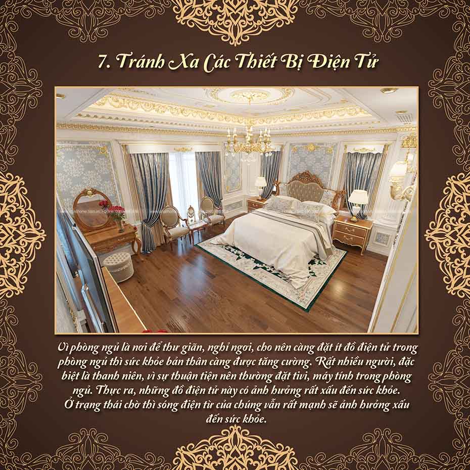 tránh xa các thiết bị điện tử trong phòng ngủ