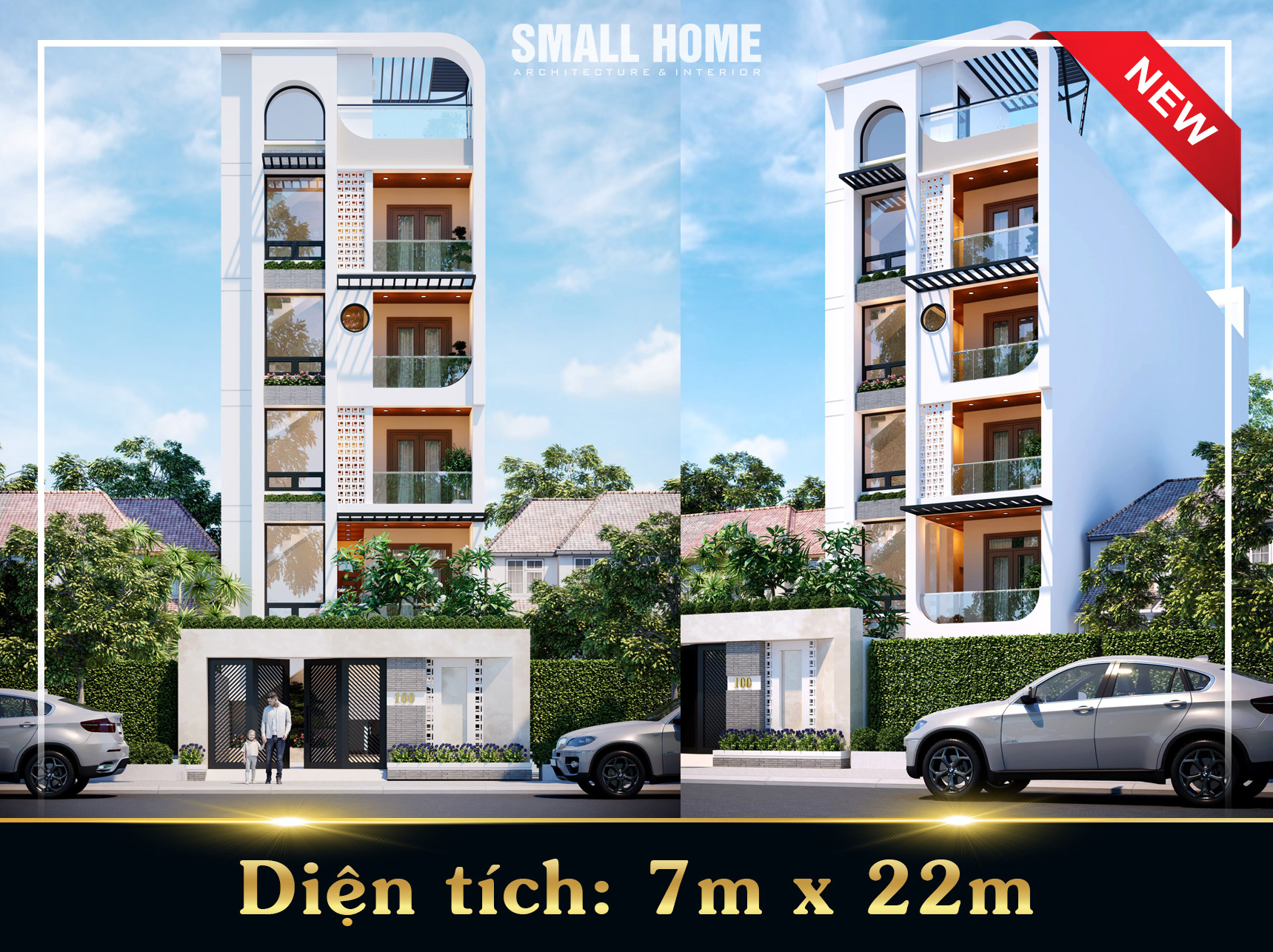 Mẫu Nhà Phố 5 Tầng Đẹp Hiện Đại Diện Tích 7x22m Tại Nam Định