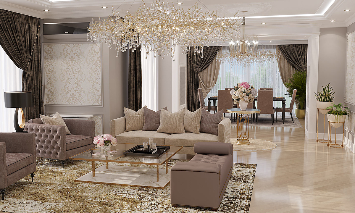 nội thất biệt thự tân cổ điển