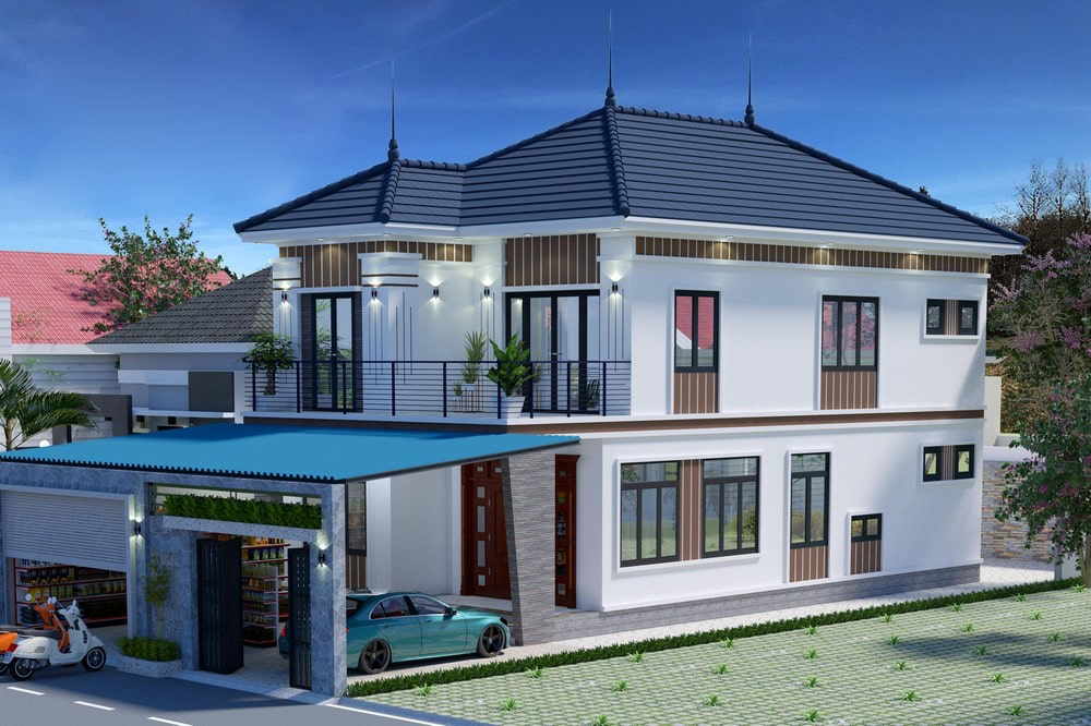 Tham khảo mẫu nhà 2 tầng kết hợp kinh doanh tại Mỹ Lộc - Nam Định 2