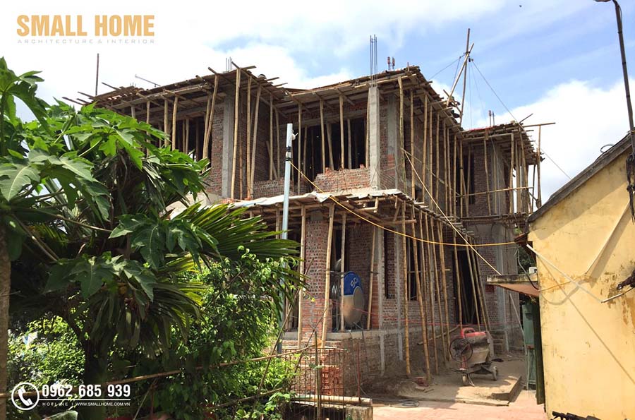 Thi công biệt thự 2 tầng mái ngói tại Hà Nam-2