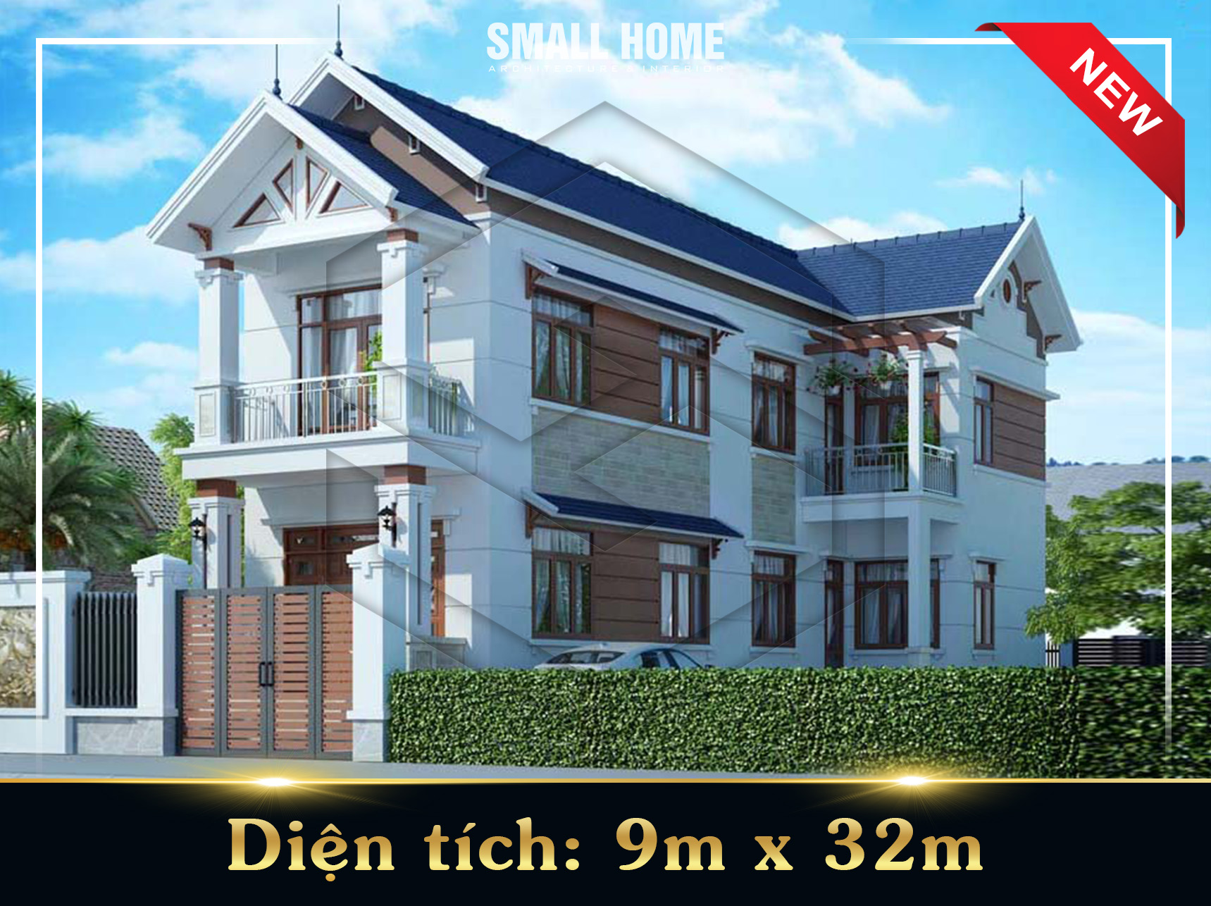 Thiết kế biệt thự 2 tầng đẹp tại thành phố Nam Định