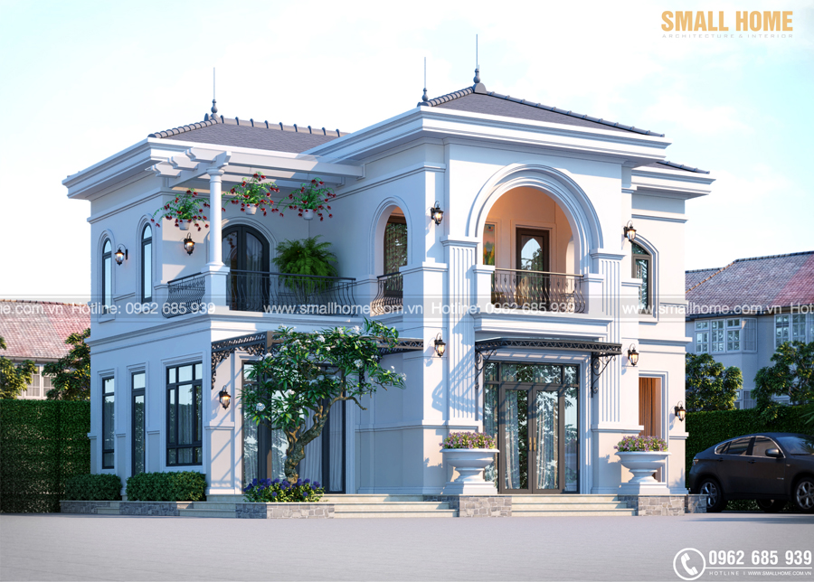 Thiết kế biệt thự 2 tầng phong cách hiện đại tại Nam Định-2